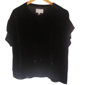 Current/Elliott Black Velvet Top Sz S‎ Whimsigoth | Witchy Boho | Gothic Romance
